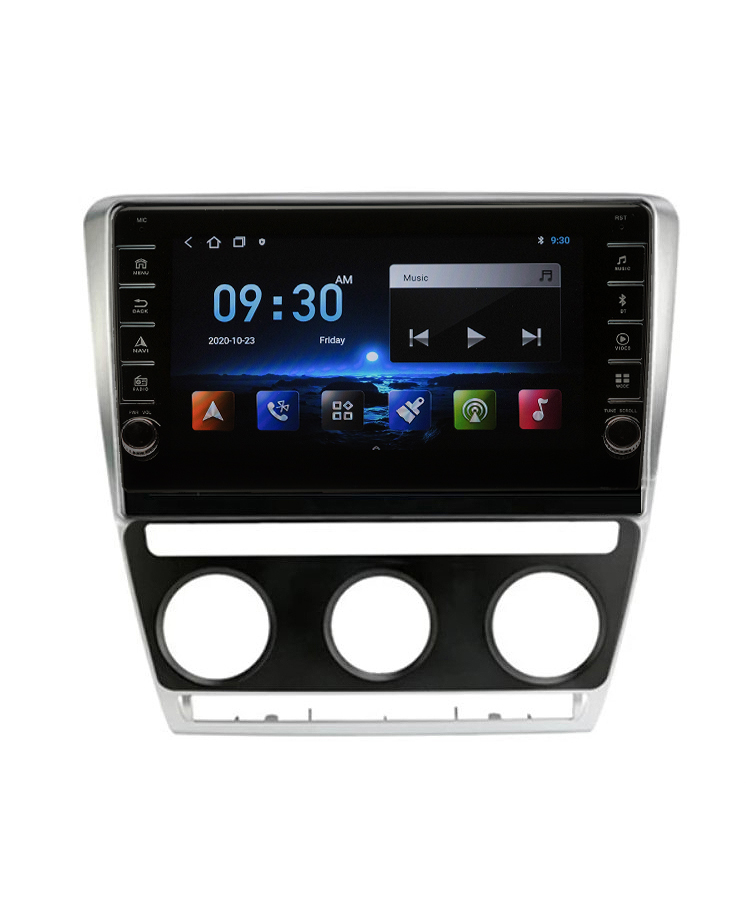 Navigatie AUTONAV Android GPS Dedicata Skoda Octavia 2 Facelift 2009-2012, Model PRO Memorie 256GB Stocare, 12GB DDR3 RAM, Display 9″ Full-Touch, WiFi, 2 x USB, Bluetooth, 4G, Octa-Core 8 * 2.0GHz, 4 * 50W Audio