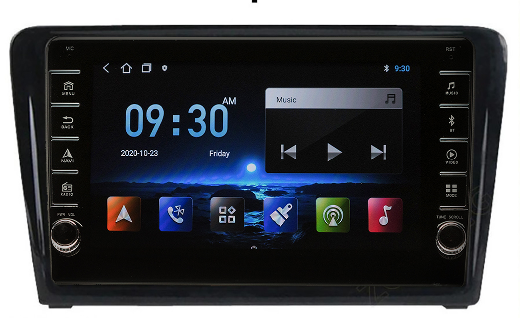Navigatie AUTONAV Android GPS Dedicata Skoda Rapid 2012-2020, Model PRO Memorie 256GB Stocare, 12GB DDR3 RAM, Display 8″ Full-Touch, WiFi, 2 x USB, Bluetooth, 4G, Octa-Core 8 * 2.0GHz, 4 * 50W Audio