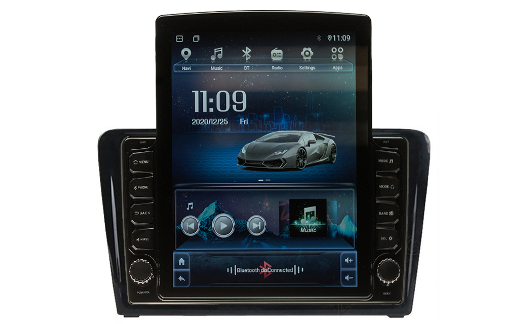 Navigatie AUTONAV Android GPS Dedicata Skoda Rapid 2012-2020, Model XPERT Memorie 256GB Stocare, 12GB DDR3 RAM, Display Vertical Stil Tesla 10″ Full-Touch, WiFi, 2 x USB, Bluetooth, 4G, Octa-Core 8 * 2.0GHz, 4 * 50W Audio