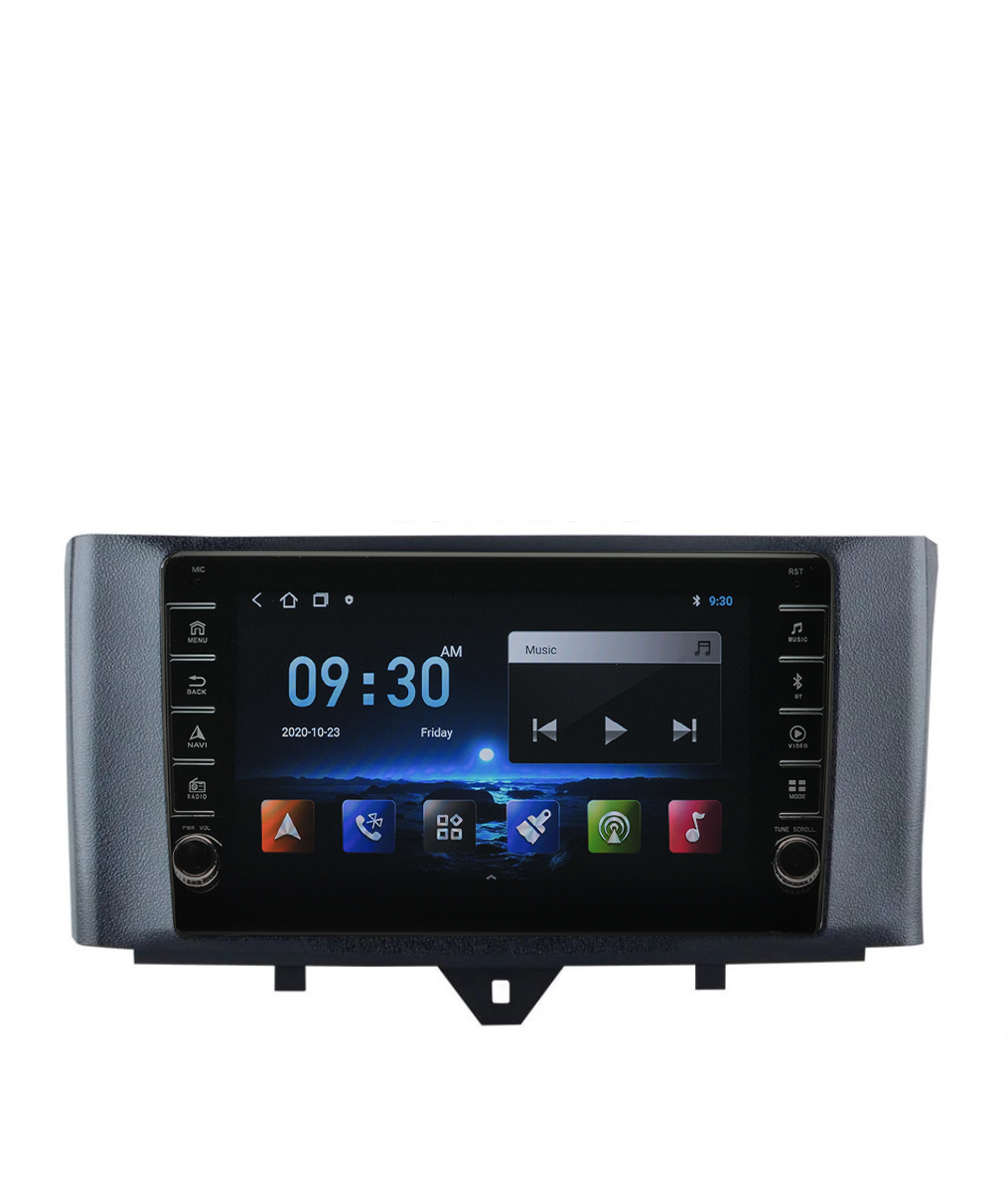 Navigatie AUTONAV Android GPS Dedicata Smart Fortwo 2007-2014, Model PRO Memorie 256GB Stocare, 12GB DDR3 RAM, Display 8″ Full-Touch, WiFi, 2 x USB, Bluetooth, 4G, Octa-Core 8 * 2.0GHz, 4 * 50W Audio
