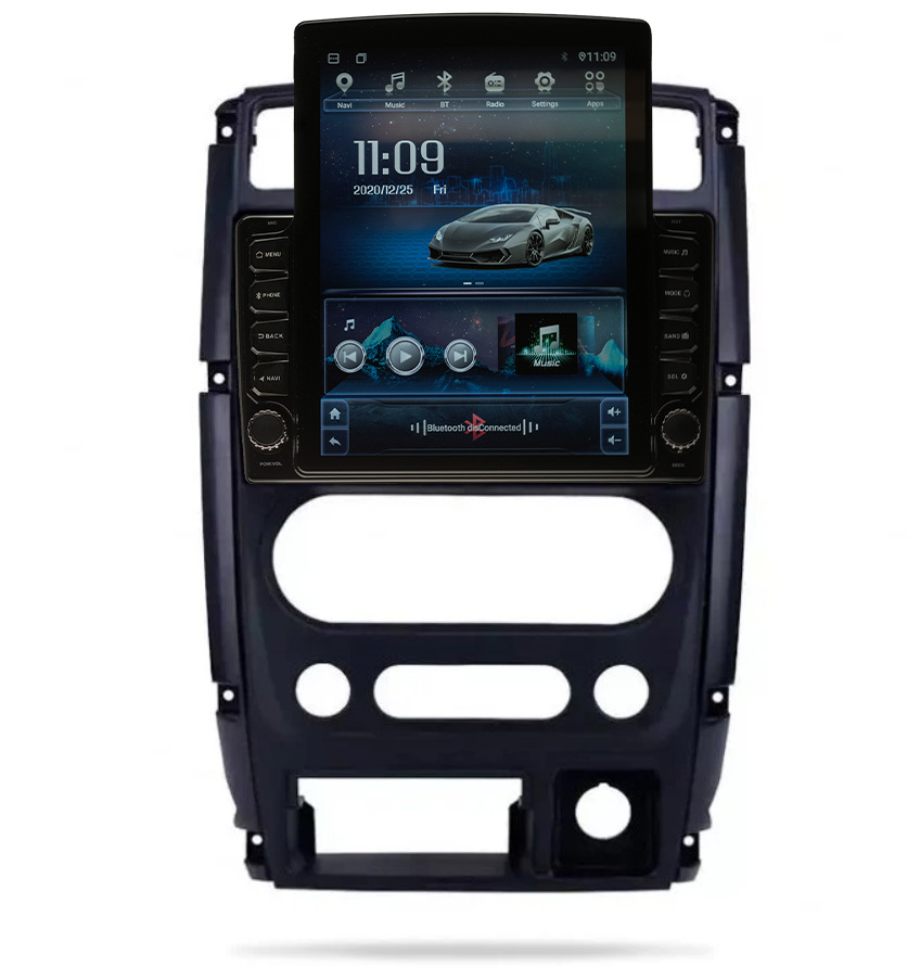 Navigatie AUTONAV ECO Android GPS Dedicata Suzuki Jimny 2005-2018, Model XPERT Memorie 16GB Stocare, 1GB DDR3 RAM, Display Vertical Stil Tesla 10″ Full-Touch, WiFi, 2 x USB, Bluetooth, Quad-Core 4 * 1.3GHz, 4 * 50W Audio