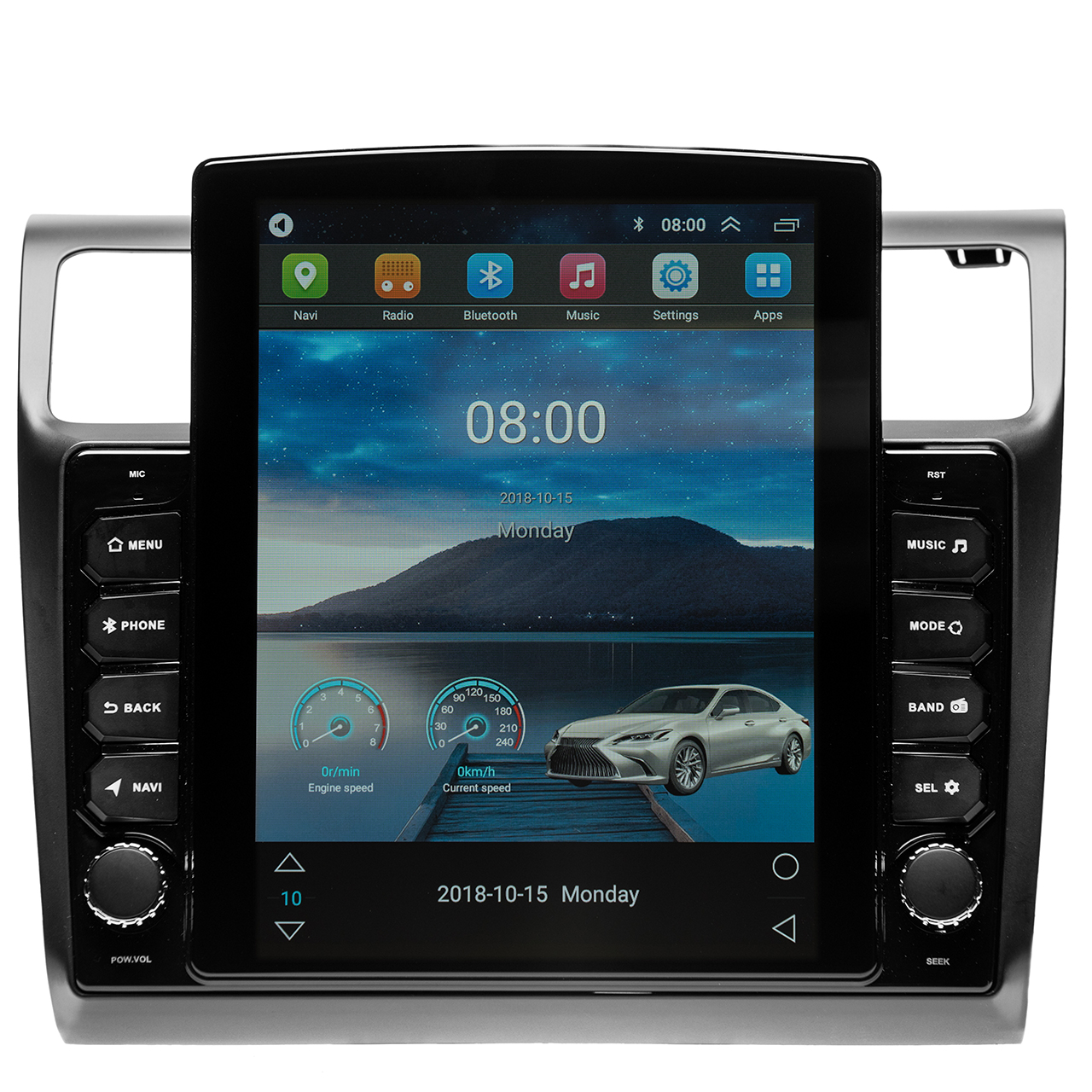 Navigatie AUTONAV ECO Android GPS Dedicata Suzuki Swift 2004-2010, Model XPERT Memorie 16GB Stocare, 1GB DDR3 RAM, Butoane Si Volum Fizice, Display Vertical Stil Tesla 10" Full-Touch, WiFi, 2 x USB, Bluetooth, Quad-Core 4 * 1.3GHz, 4 * 50W Audio