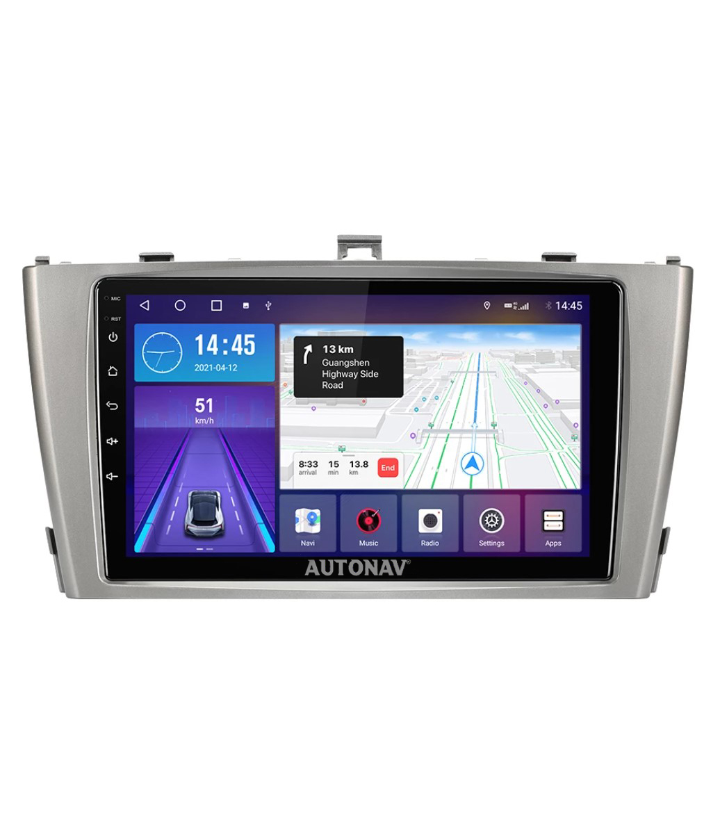 Navigatie AUTONAV Android GPS Dedicata Toyota Avensis 2008-2015, Model Classic, Memorie 256GB Stocare, 12GB DDR3 RAM, Display 9″ Full-Touch, WiFi, 2 x USB, Bluetooth, 4G, Octa-Core 8 * 2.0GHz, 4 * 50W Audio