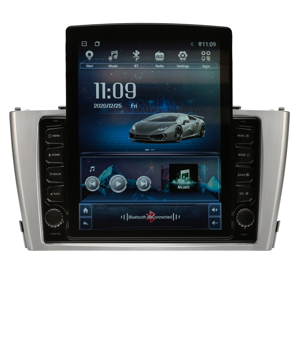 Navigatie AUTONAV ECO Android GPS Dedicata Toyota Avensis 2003-2009, Model XPERT Memorie 16GB Stocare, 1GB DDR3 RAM, Display Vertical Stil Tesla 10″ Full-Touch, WiFi, 2 x USB, Bluetooth, Quad-Core 4 * 1.3GHz, 4 * 50W Audio