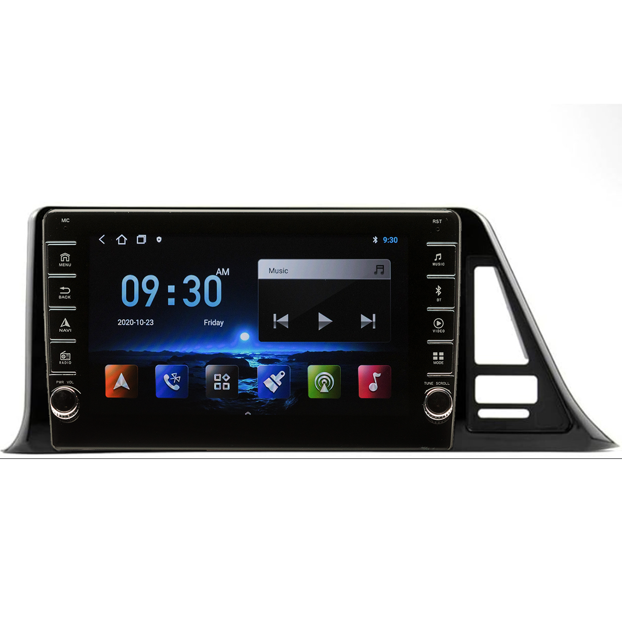 Navigatie AUTONAV Android GPS Dedicata Toyota C HR Dupa 2016, Model PRO Memorie 64GB Stocare, 2GB DDR3 RAM, Display 8″ Full-Touch, WiFi, 2 x USB, Bluetooth, Quad-Core 4 * 1.3GHz, 4 * 50W Audio