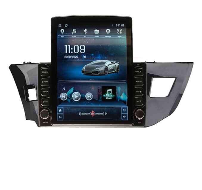 Navigatie AUTONAV ECO Android GPS Dedicata Toyota Corolla E170 2013-2018, Model XPERT 16GB Stocare, 1GB DDR3 RAM, Display Vertical Stil Tesla 10″ , WiFi, 2 x USB, Bluetooth, Quad-Core 4 * 1.3GHz, 4 * 50W