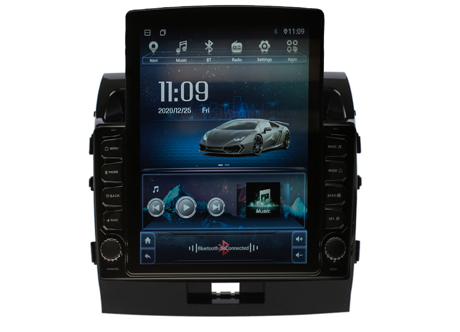 Navigatie AUTONAV ECO Android GPS Dedicata Toyota Land Cruiser 2007-2017, Model XPERT Memorie 16GB Stocare, 1GB DDR3 RAM, Display Vertical Stil Tesla 10″ Full-Touch, WiFi, 2 x USB, Bluetooth, Quad-Core 4 * 1.3GHz, 4 * 50W Audio