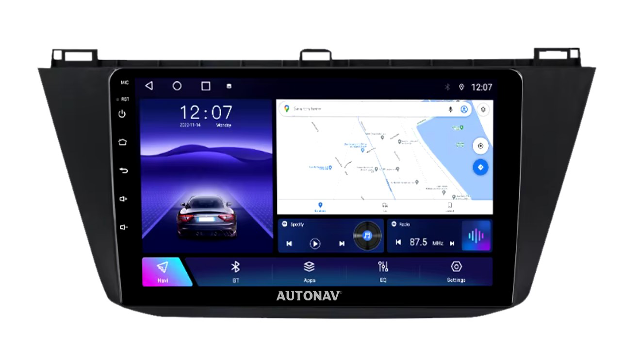 Navigatie AUTONAV Android GPS Dedicata Volkswagen Tiguan 2017-2023, Model Classic, Memorie 128GB Stocare, 6GB DDR3 RAM, Display 10″ Full-Touch, WiFi, 2 x USB, Bluetooth, 4G, Octa-Core 8 * 1.8GHz, 4 * 50W Audio (Copy)