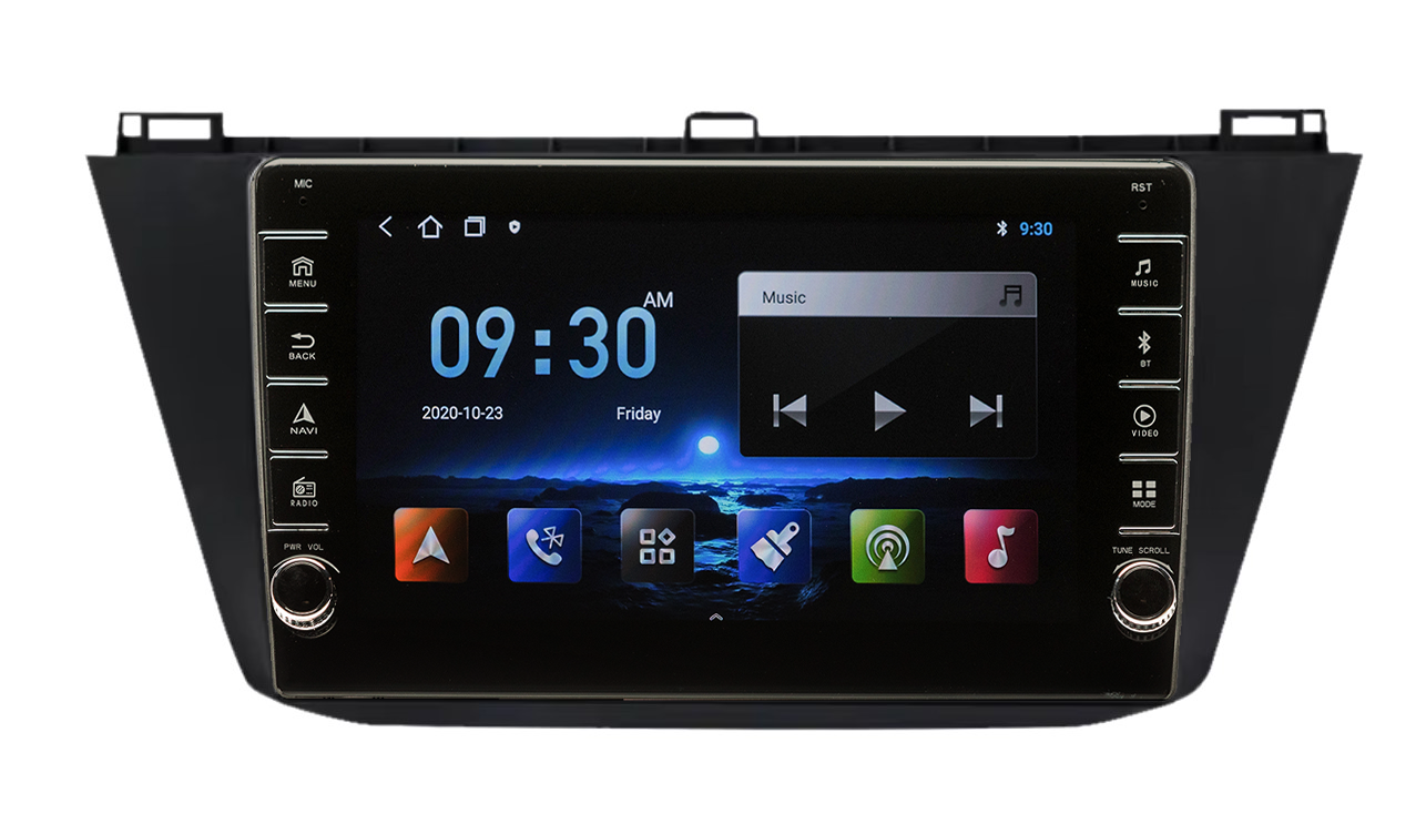 Navigatie AUTONAV Android GPS Dedicata Volkswagen Tiguan 2017-2023, Model PRO Memorie 128GB Stocare, 6GB DDR3 RAM, Display 9″ Full-Touch, WiFi, 2 x USB, Bluetooth, 4G, Octa-Core 8 * 2.0GHz, 4 * 50W Audio