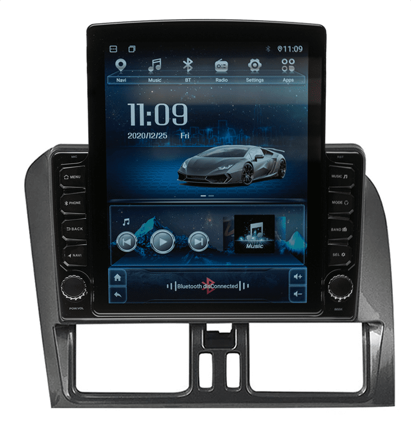Navigatie AUTONAV Android GPS Dedicata Volvo XC60 2008-2017, Model XPERT 64GB Stocare, 4GB DDR3 RAM, Display Vertical Stil Tesla 10″, WiFi, 2 x USB, Bluetooth, 4G, Octa-Core 8 x 2.0GHz, 4 x 50W Audio