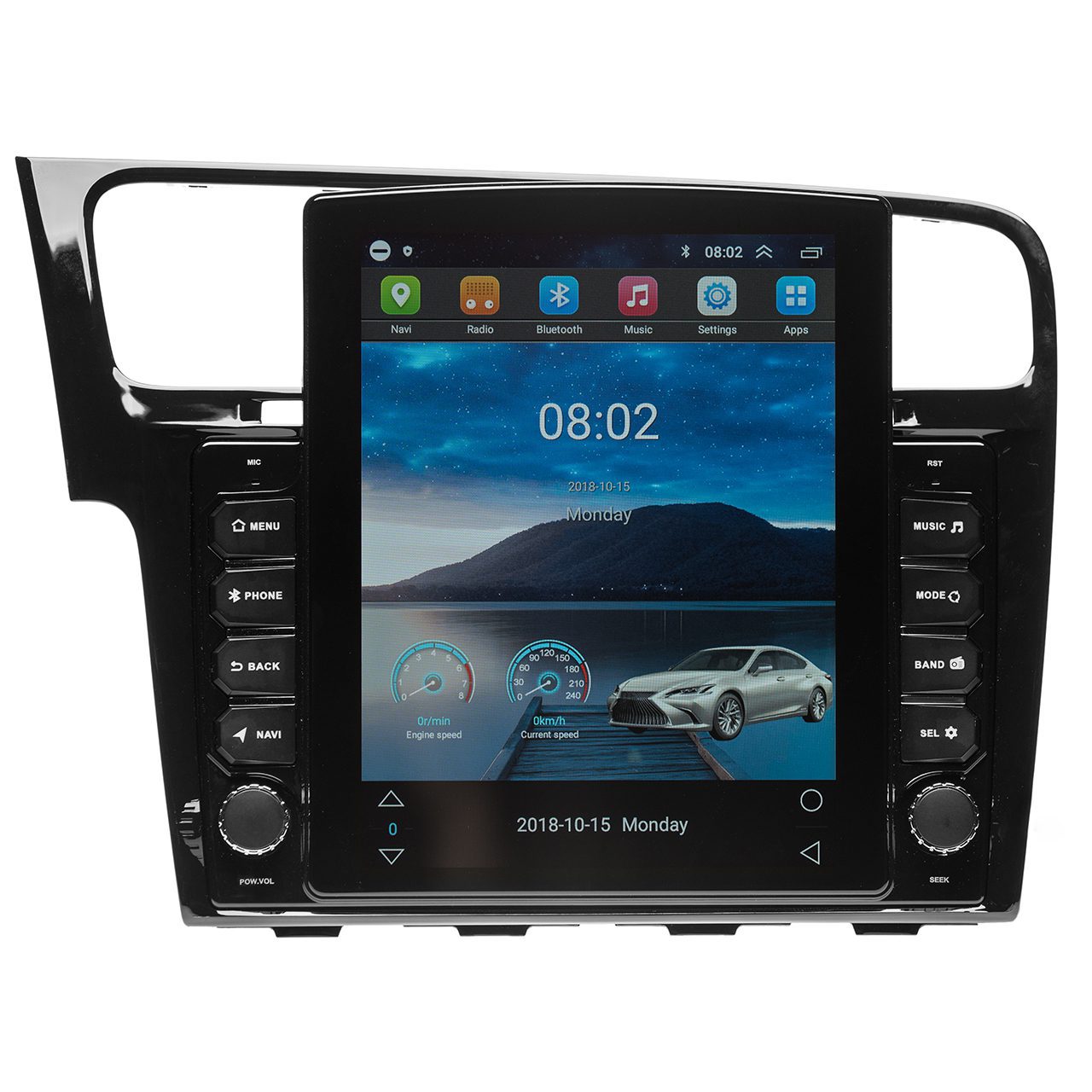 Navigatie AUTONAV Android GPS Dedicata Volkswagen Golf 7 2012-2019, Model XPERT 64GB Stocare, 4GB DDR3 RAM, Display Vertical Stil Tesla 10″ , WiFi, 2 x USB, Bluetooth, 4G, Octa-Core 8 x 2.0GHz, 4 x 50W Audio