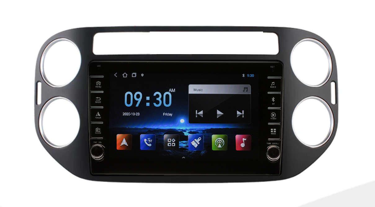 Navigatie AUTONAV Android GPS Dedicata Volkswagen Tiguan 2010-2017, Model PRO Memorie 64GB Stocare, 2GB DDR3 RAM, Display 8″ Full-Touch, WiFi, 2 x USB, Bluetooth, Quad-Core 4 * 1.3GHz, 4 * 50W Audio