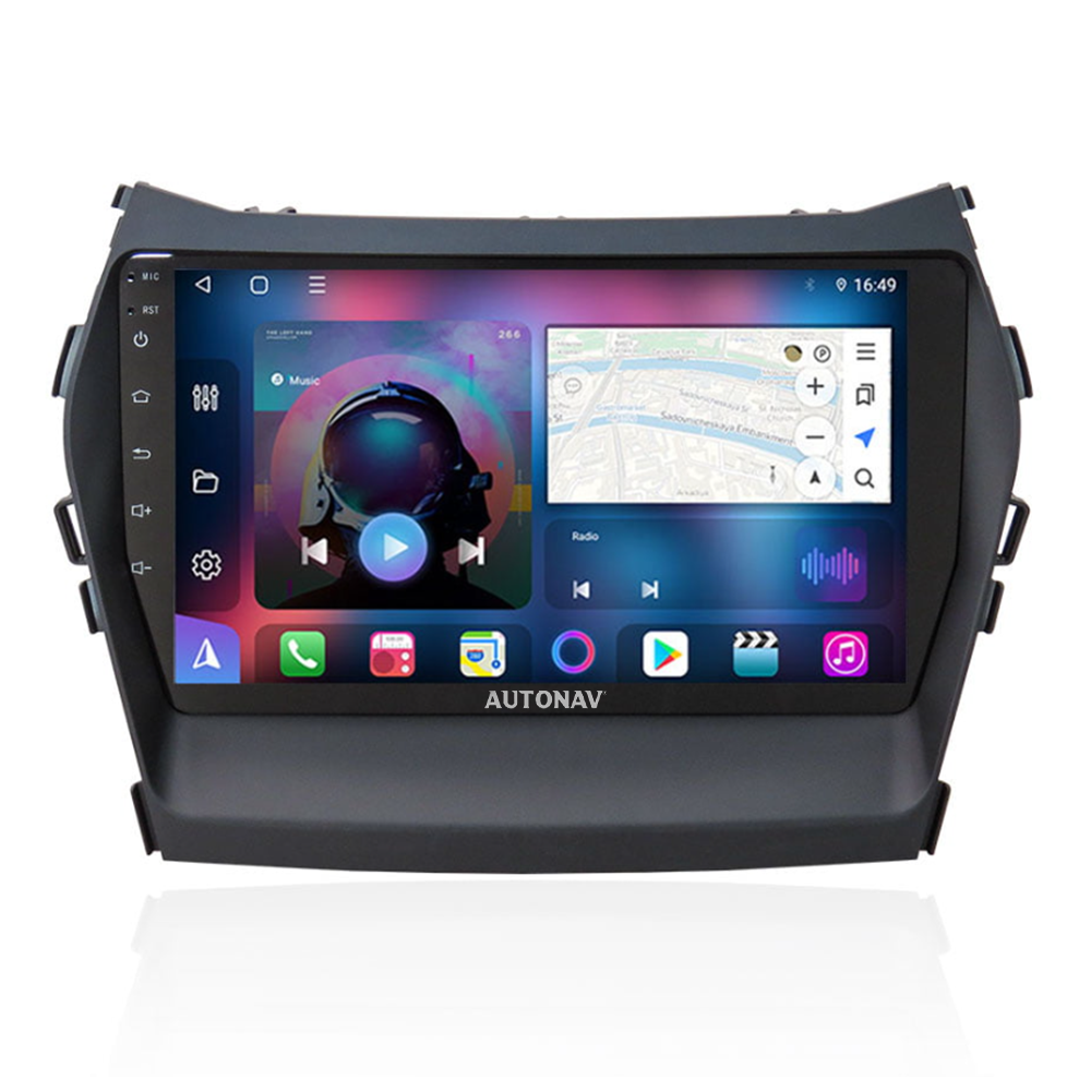 Navigatie AUTONAV Android GPS Dedicata Hyundai Santa Fe 2012-2018, Model Classic, Memorie 64GB Stocare, 4GB DDR3 RAM, Display 9″ Full-Touch, WiFi, 2 x USB, Bluetooth, 4G, Octa-Core 8 * 2.0GHz, 4 * 50W Audio
